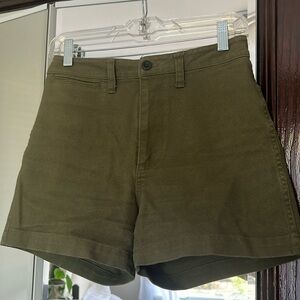 Madewell High Waisted Shorts Army Green